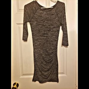 Stretchy Black Marbled Dress